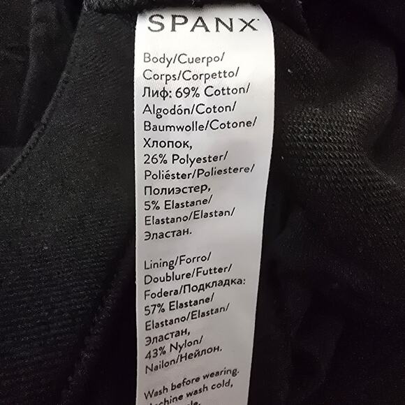 Spanx The Perfect Pant Slim Straight Closet Staple Black Faux Pocket Pants 3X - Picture 4 of 4